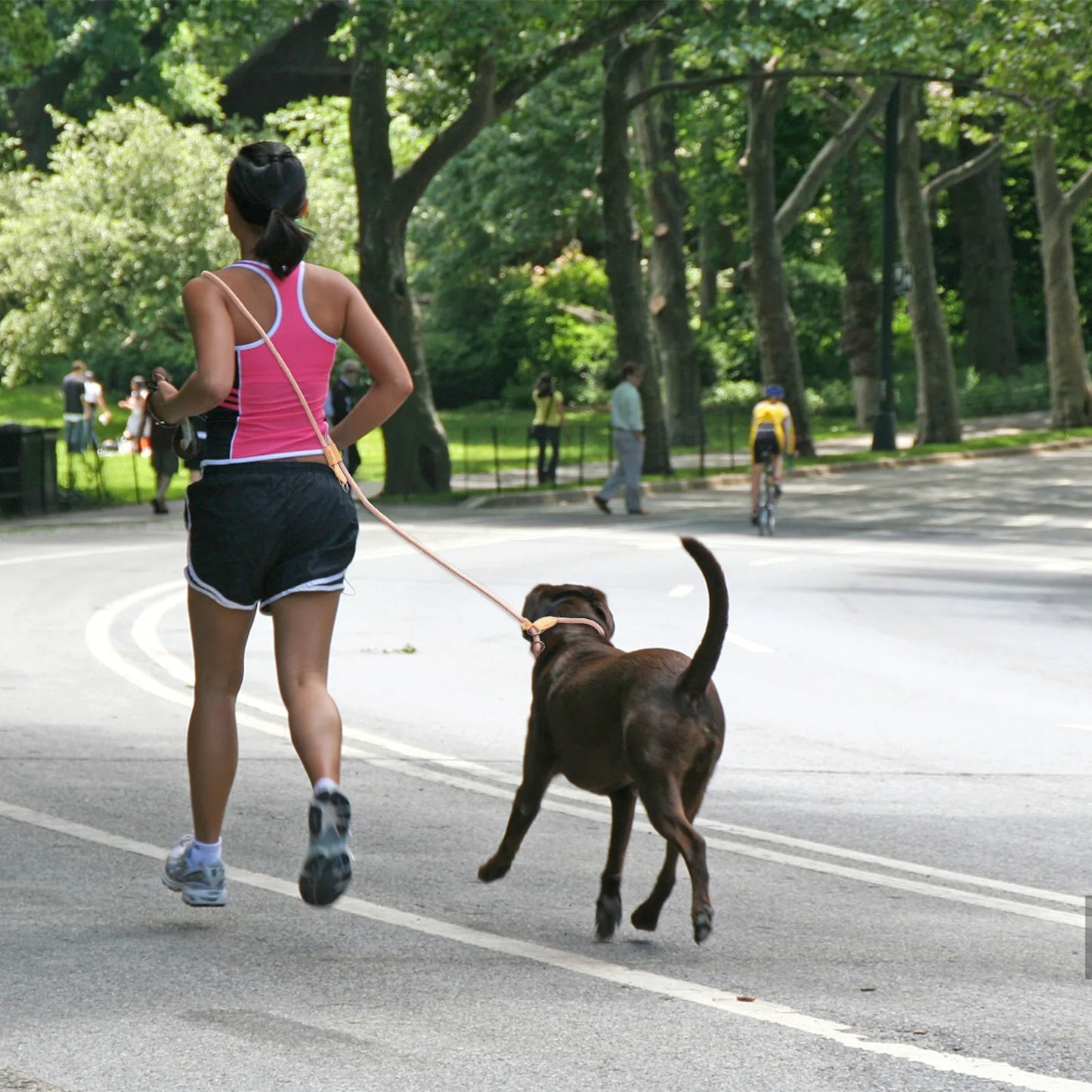 femme court laisse mains libres pour chien