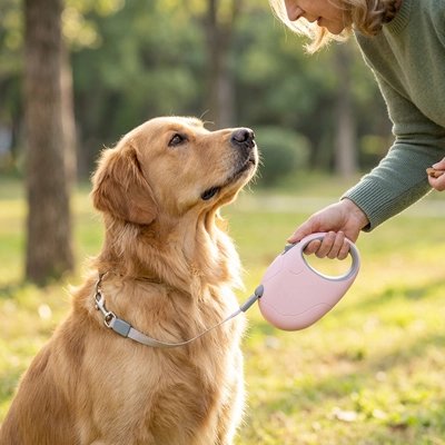 Flexi Walk Laisse enrouleur pour Chien de couleur rose