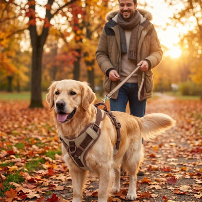 Gentle éducation harnais anti traction chien promène