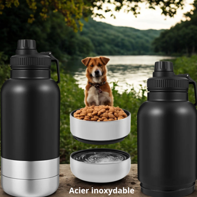 gourde chien 3 en 1 inoxydable