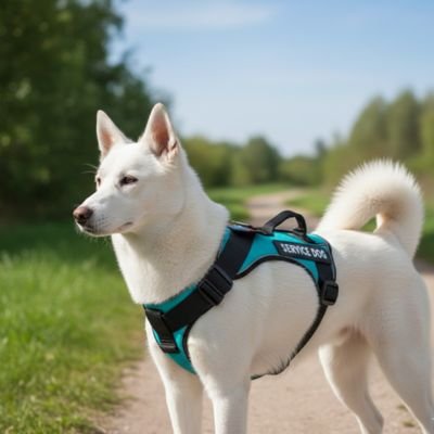 Harnais chien ajustable vert