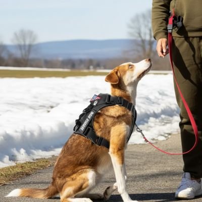 Harnais chien maille respirante noir