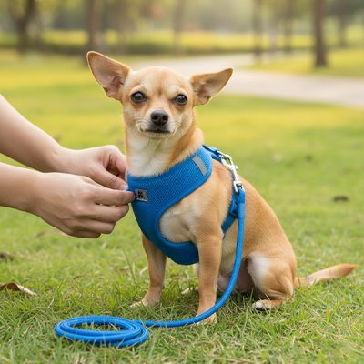 Harnais chiot en maille respirante