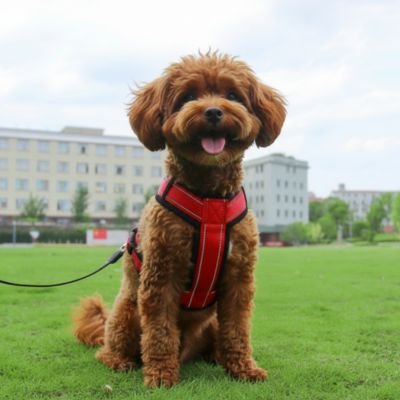 Harnais pour petit Chien rouge poignée dorsale