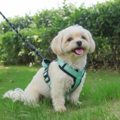 Harnais pour petit Chien vert réglable