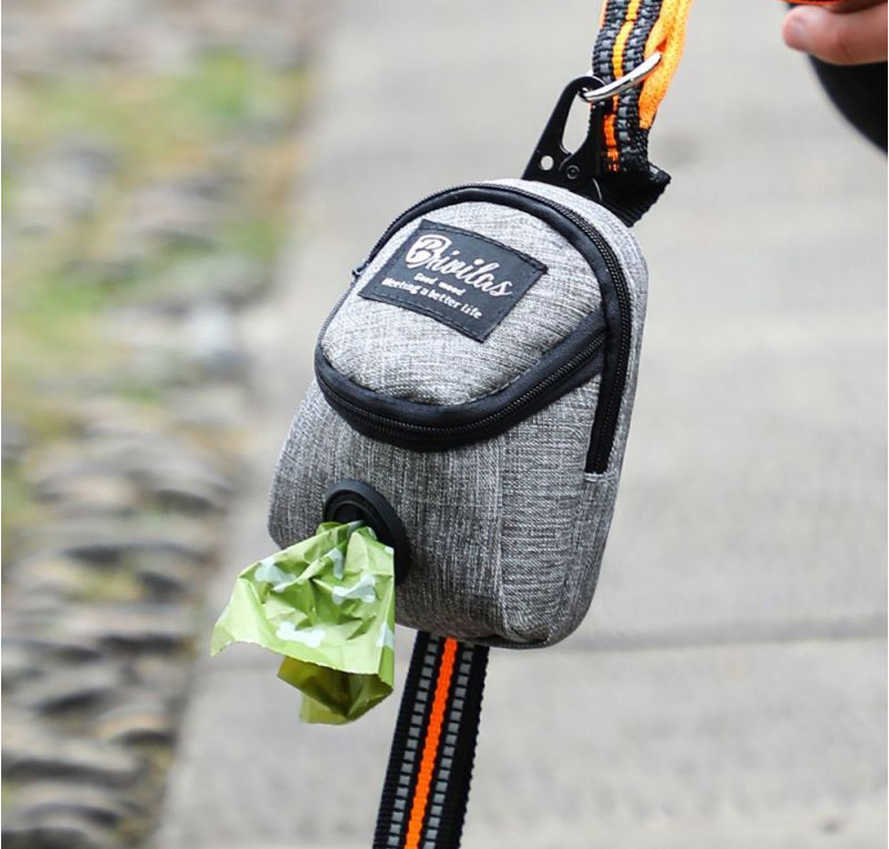 Hikimg distributeur de sac gris attacher laisse