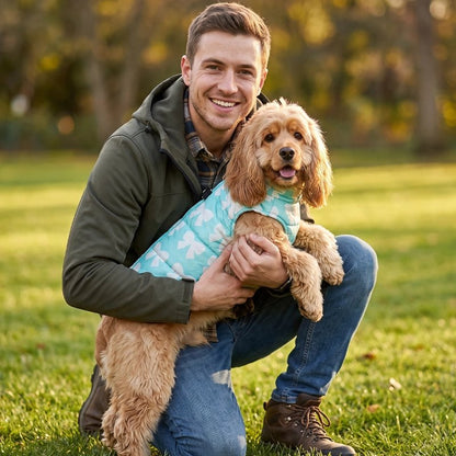 Homme et caniche dan près Manteau pour Chien