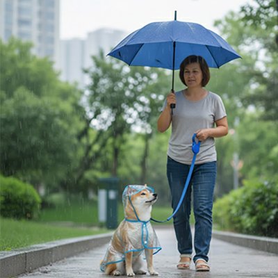 Imperméable pour chien​ bleu durable
