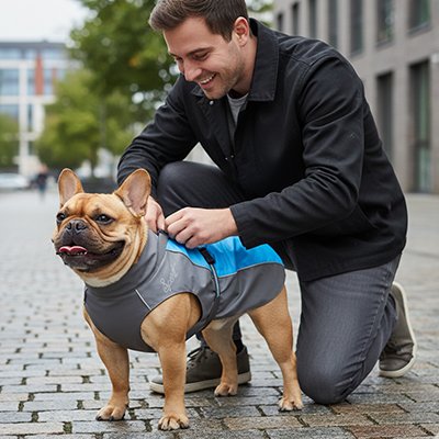 Imperméable pour chien​ réglable pratique
