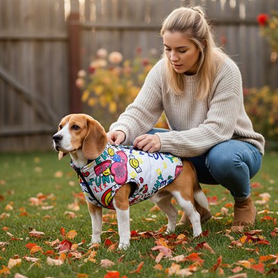 Imperméable pour chien​ technologie déperlante