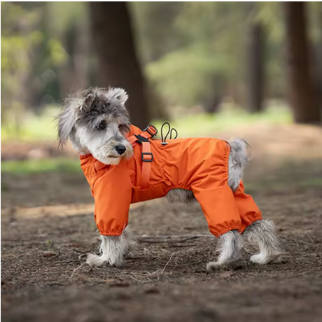 Imperméable pour chien confortable salopette orange