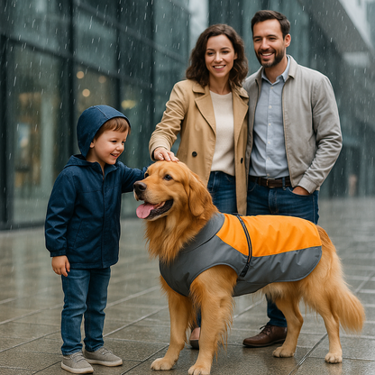 Imperméable pour chien ergonomique design orange