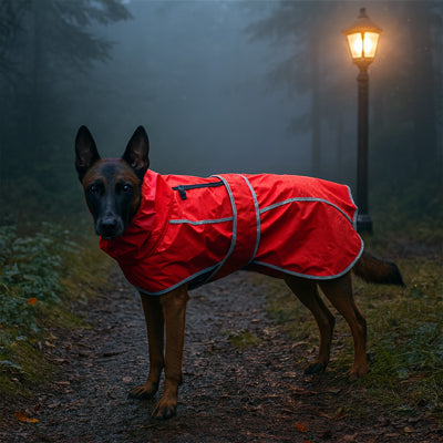 impermeable pour chien grande taille rouge