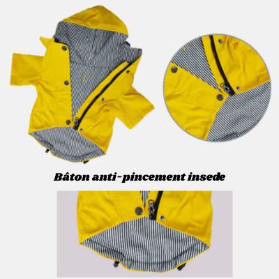 impermeable pour chien rayure bleu