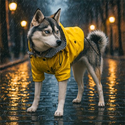 impermeable pour chien sous pluie