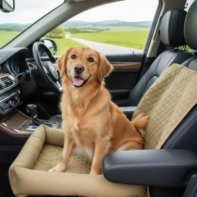 IndividualColar housse voiture chien brun