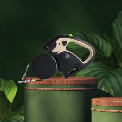 Laisse à enrouleur pour chien beige podium