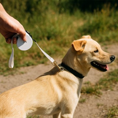 laisse a enrouleur pour chien promenade