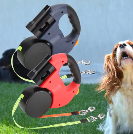 laisse a enrouleur pour chien rouge chien