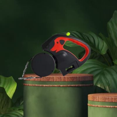 Laisse à enrouleur pour chien rouge podium