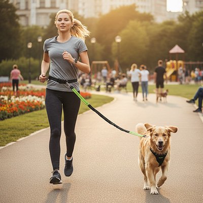 Laisse canicross solide noir