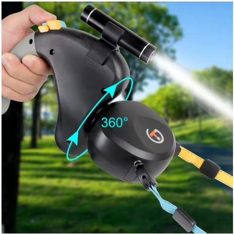 Laisse double pour chien éclairage LED