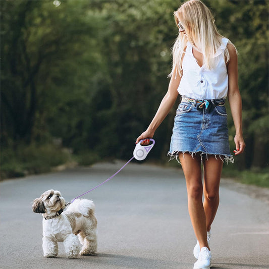laisse enrouleur pour chien balade avec chien