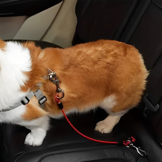 Laisse pour chien sécurité attache ceinture rouge