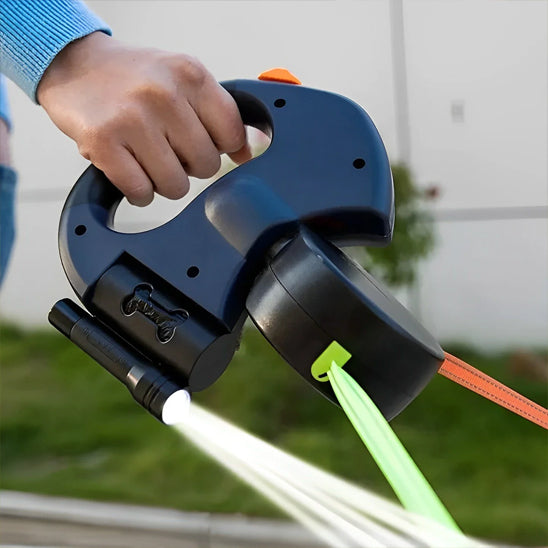 laisse a enrouleur pour chien lampe