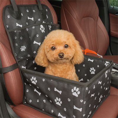 Le Nid Sécurisé Siege auto chien noir imprimer