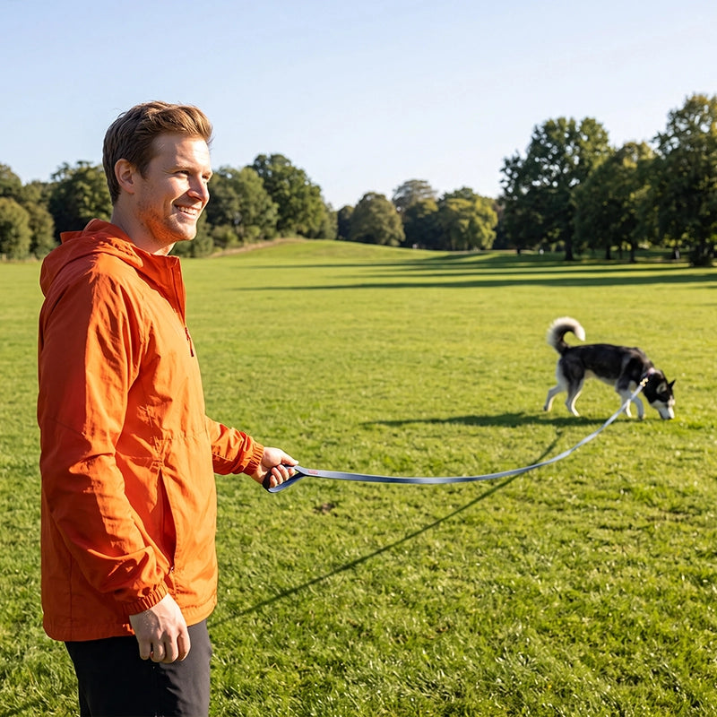 Longe pour chien homme tiens longe poignée