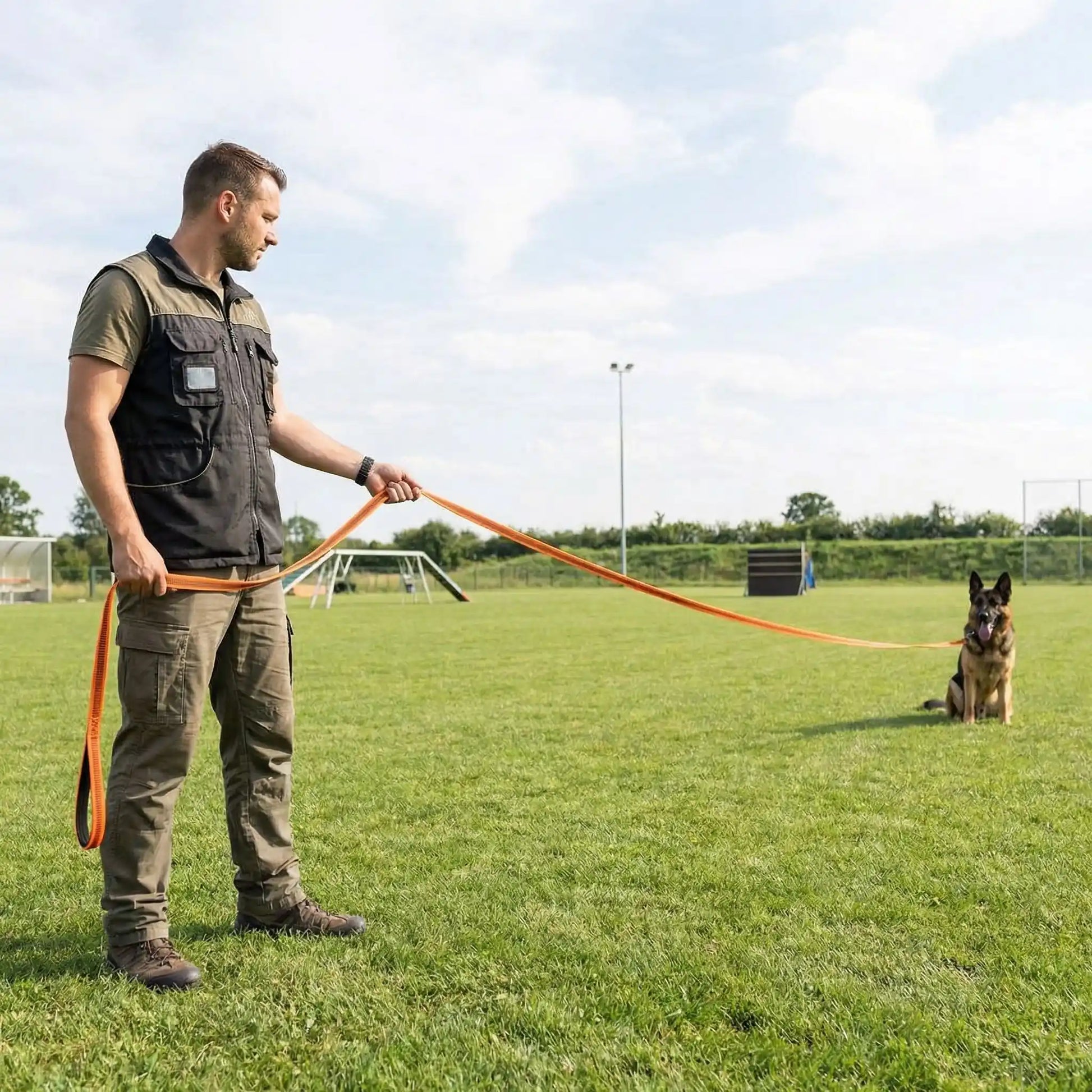 longe sprint chien travail maître longe pour chien