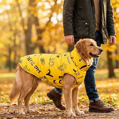 Manteau chien grande taille bleu ou jaunes