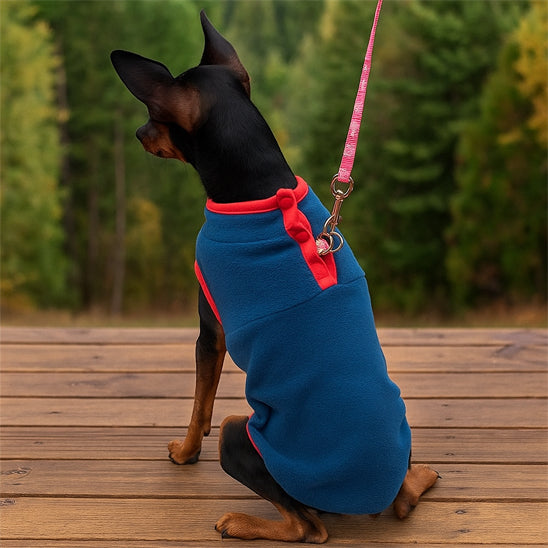 manteau pour chien assis terrasse