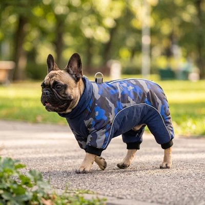 Manteau pour Chien bleu chien en balade hivernal