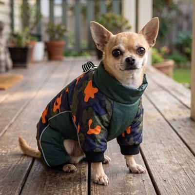 Manteau pour Chien camouflage vert