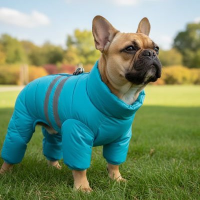 Manteau pour Chien ergonomique et chaud bleu
