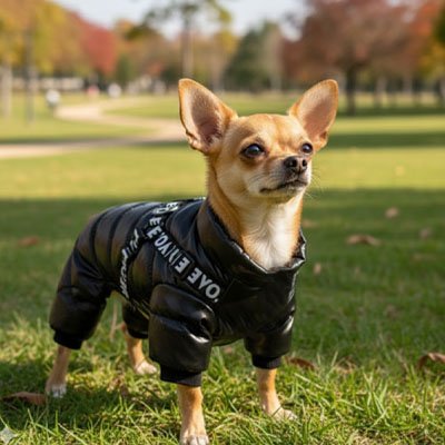 Manteau pour chien noir combinaison imperméable