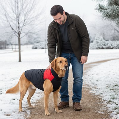 Manteaux pour chien matelassé polaire