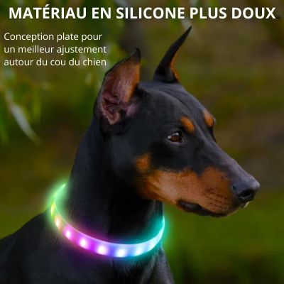 materiau doux collier lumineux chien