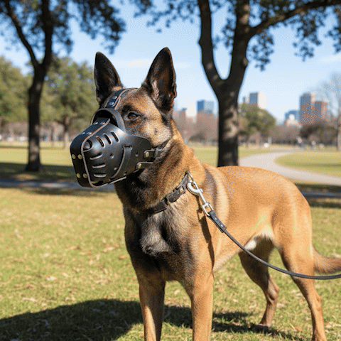Muselière pour chien cuir 1