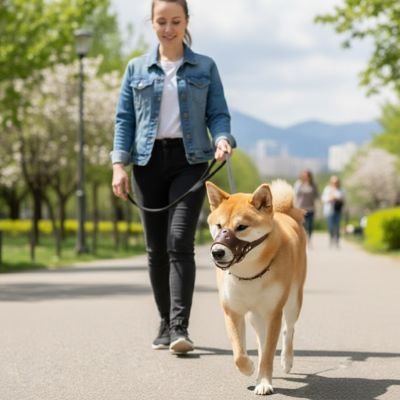 Muselière pour chien​ respirante chien en promenade