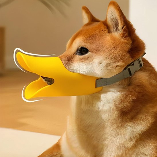 Muselière chien légère forme bec canard