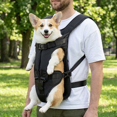 Nomadog sac de transport pour Chien en balade dans un parc