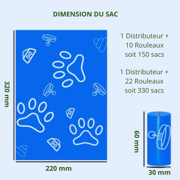 Opaque bag sac a crotte taille