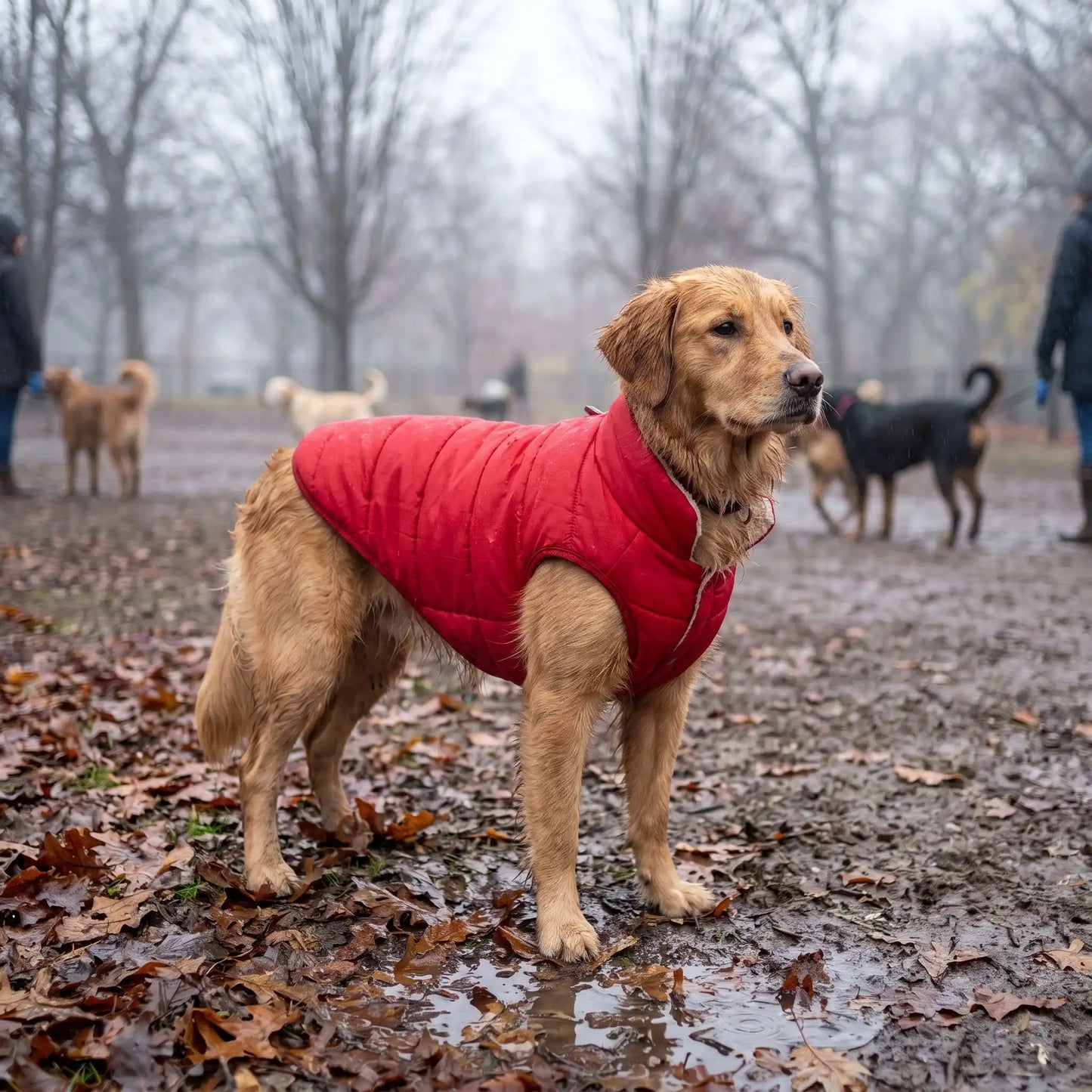 Parc chien manteau pour chien rouge