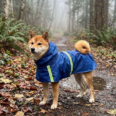 Patapluie Imperméable pour chien​ bleu