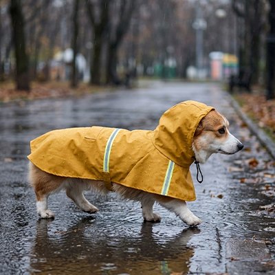 Patapluie Imperméable pour chien​ jaune