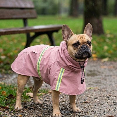 Patapluie Imperméable pour chien​ rose