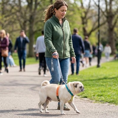 Patte royale balade tranquille avec Harnais chien
